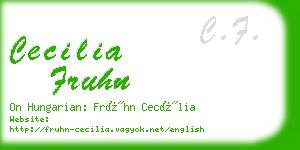 cecilia fruhn business card